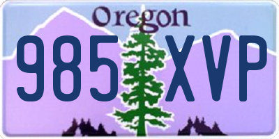 OR license plate 985XVP