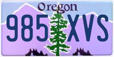 OR license plate 985XVS