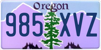 OR license plate 985XVZ