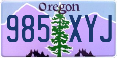 OR license plate 985XYJ