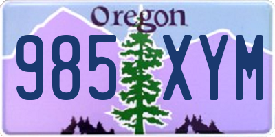 OR license plate 985XYM