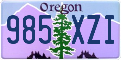OR license plate 985XZI