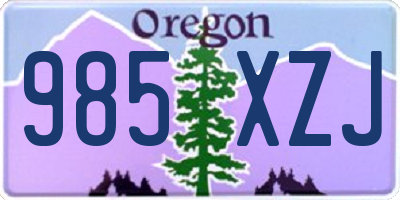OR license plate 985XZJ
