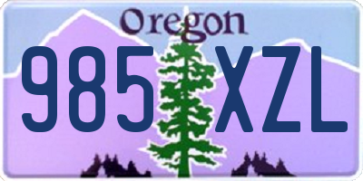 OR license plate 985XZL