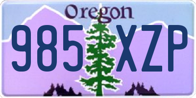 OR license plate 985XZP