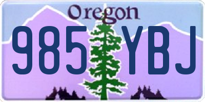 OR license plate 985YBJ