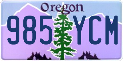 OR license plate 985YCM