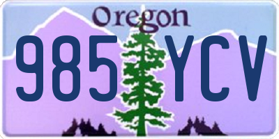 OR license plate 985YCV