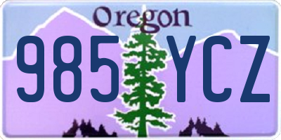 OR license plate 985YCZ