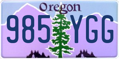 OR license plate 985YGG