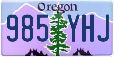 OR license plate 985YHJ