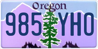 OR license plate 985YHO