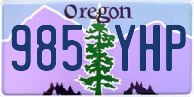 OR license plate 985YHP