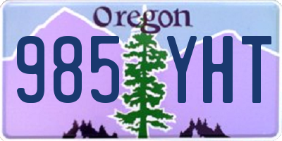 OR license plate 985YHT