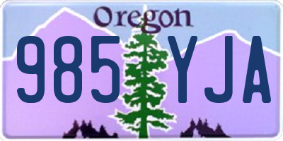 OR license plate 985YJA