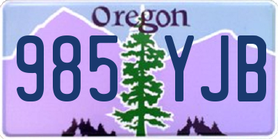 OR license plate 985YJB