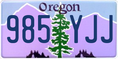 OR license plate 985YJJ