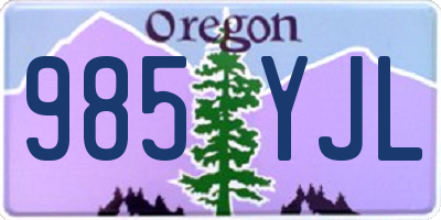 OR license plate 985YJL