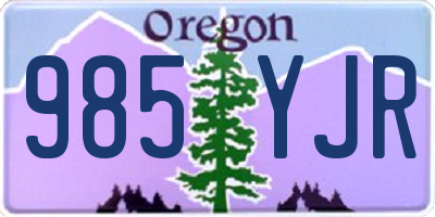 OR license plate 985YJR