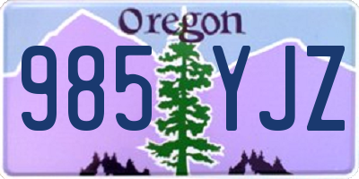 OR license plate 985YJZ