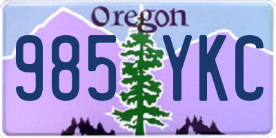OR license plate 985YKC