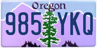 OR license plate 985YKQ