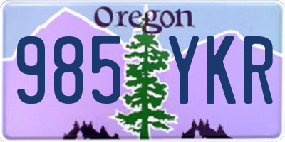 OR license plate 985YKR