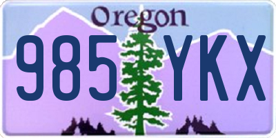 OR license plate 985YKX