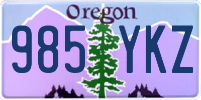 OR license plate 985YKZ