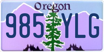 OR license plate 985YLG