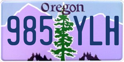 OR license plate 985YLH