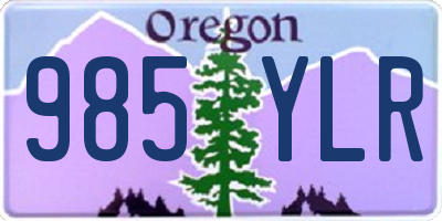 OR license plate 985YLR