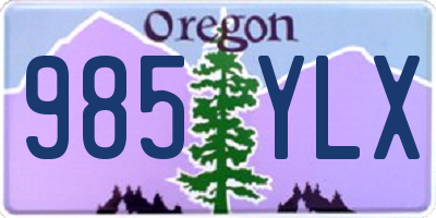 OR license plate 985YLX