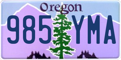 OR license plate 985YMA