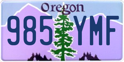 OR license plate 985YMF