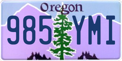 OR license plate 985YMI