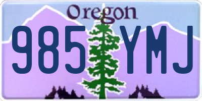 OR license plate 985YMJ