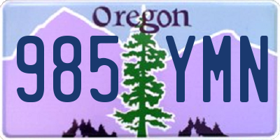 OR license plate 985YMN