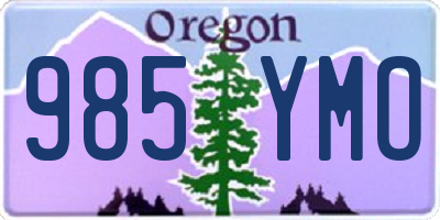 OR license plate 985YMO