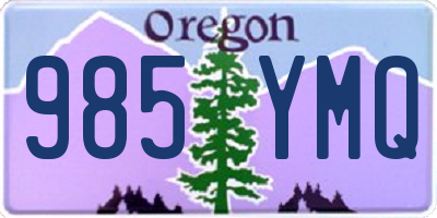OR license plate 985YMQ