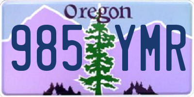 OR license plate 985YMR