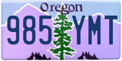 OR license plate 985YMT