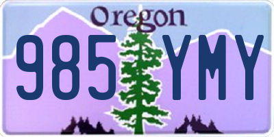 OR license plate 985YMY