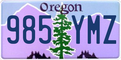 OR license plate 985YMZ