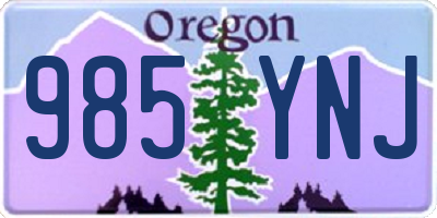OR license plate 985YNJ