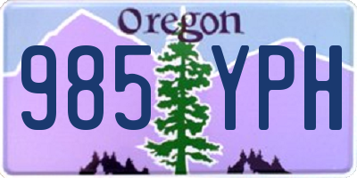 OR license plate 985YPH