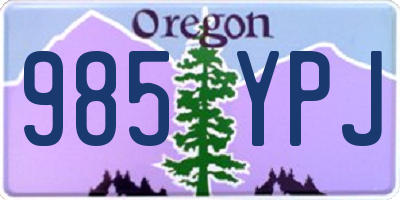 OR license plate 985YPJ