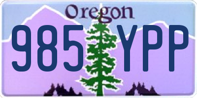 OR license plate 985YPP