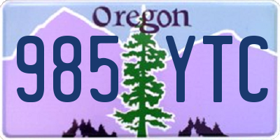 OR license plate 985YTC