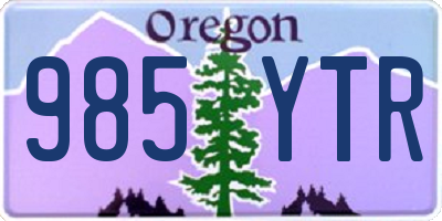 OR license plate 985YTR